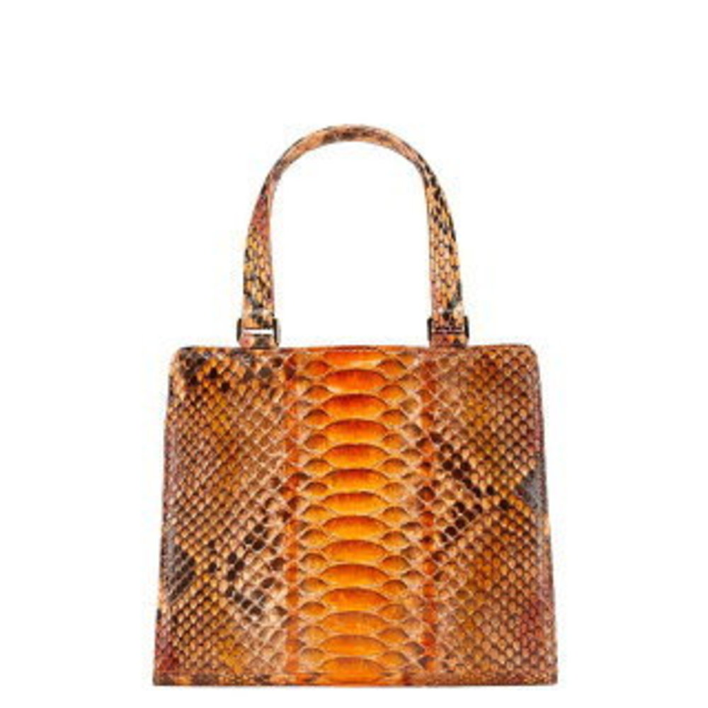 Fendi Mini Handbag Orange Multicolor Python - image 2